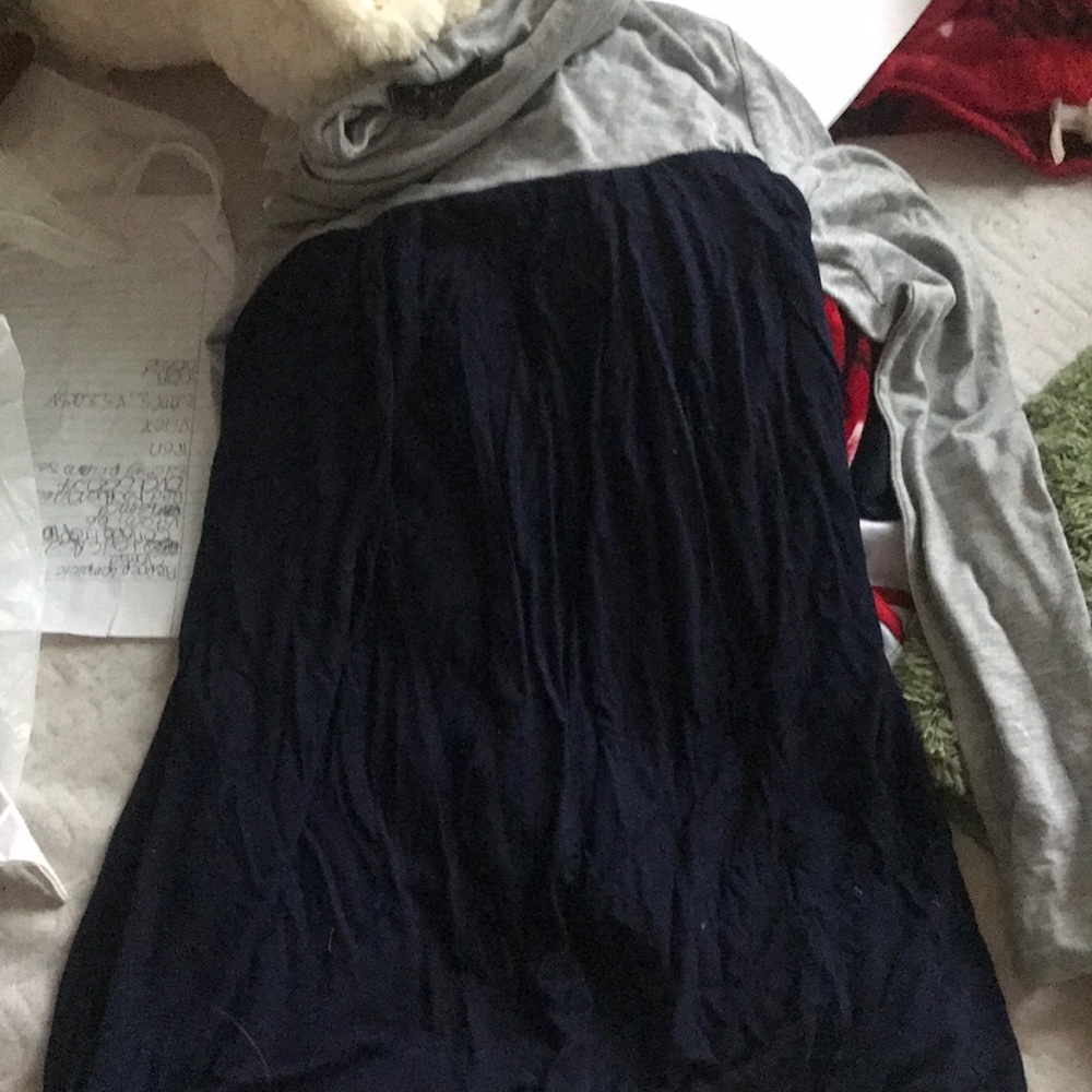Navy/gray dress